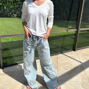 Upscaled32 - Heart Rhinestone Baggy Jeans
# check out the video!!